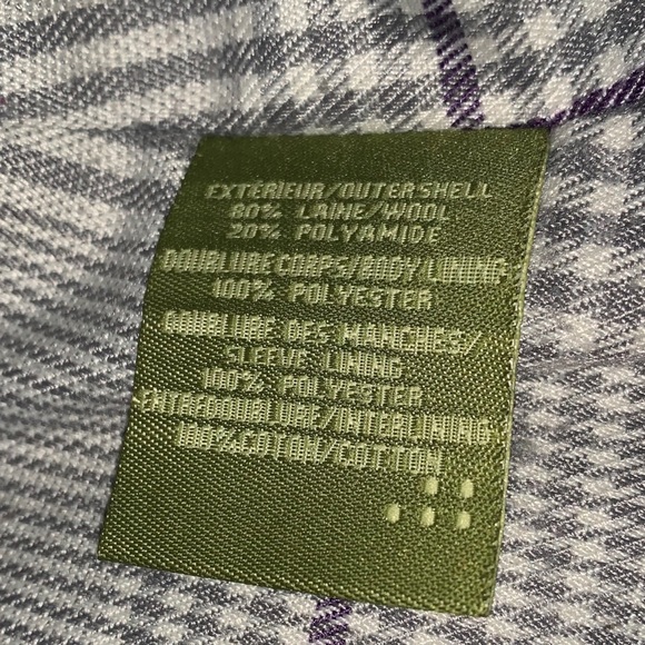 Soia & Kyo Purple Wool Fitted Pea Coat Size Small - Picture 8 of 15